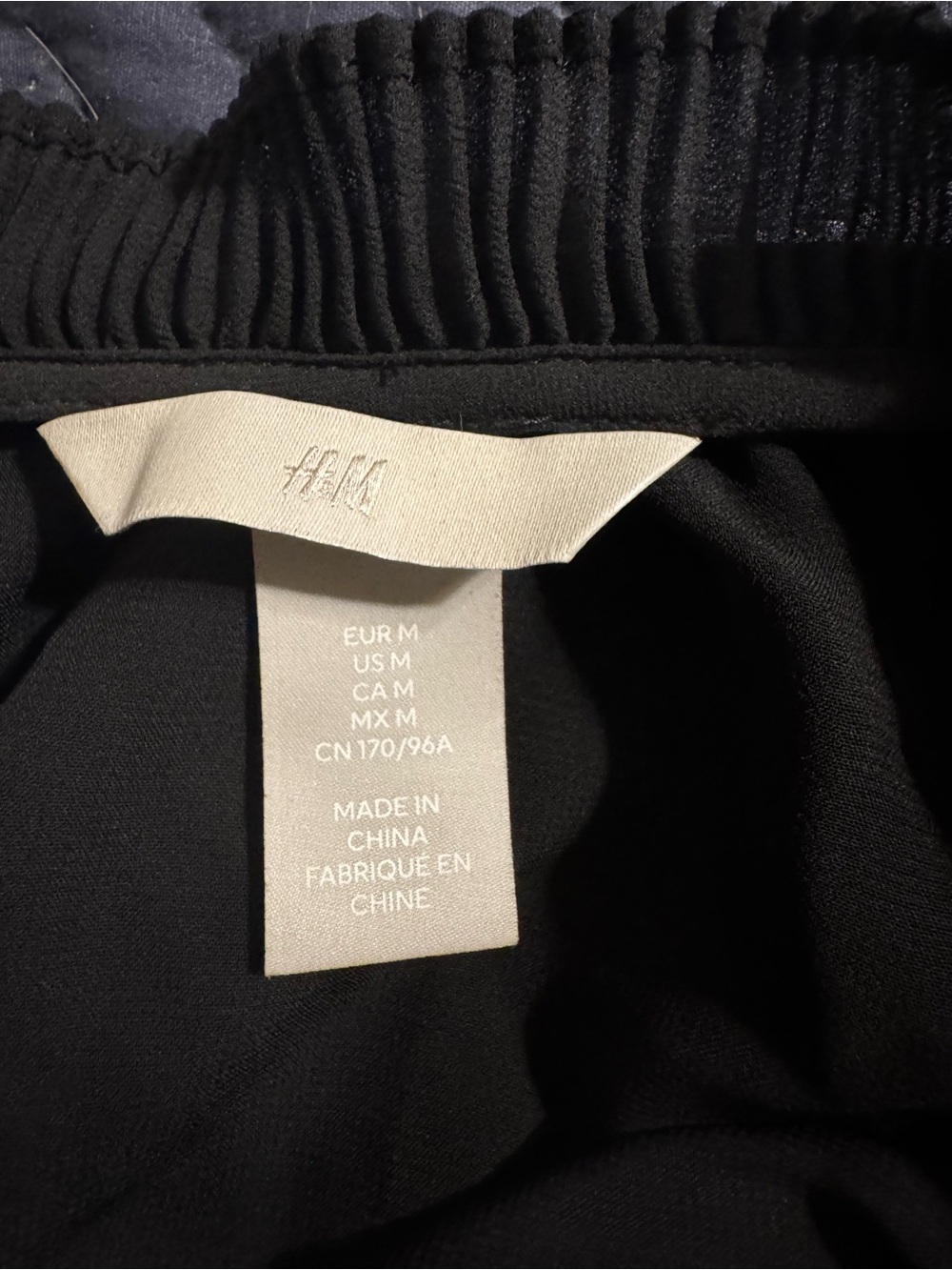H&M Black Men's Jogger Pants with Elastic Waistband